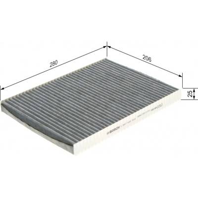 Filtr, vzduch v interiéru BOSCH 1 987 432 312