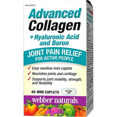 Webber Naturals Advanced Collagen + Hyaluronic Acid and Boron 40 мини каплети | Webber Naturals (3661 WN)