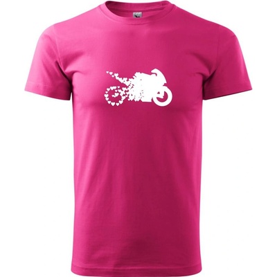 Moto love Klasické pánské triko purpurová