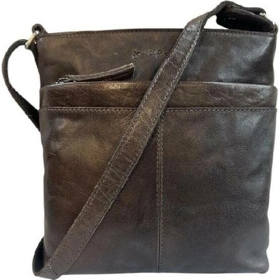 Justified dámska kožená crossbody kabelka Lina tmavě 12.136301 lina hnědá