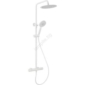Bath Deluxe Комплект за душ с термостатен смесител dragor, матово бял (bt0069)