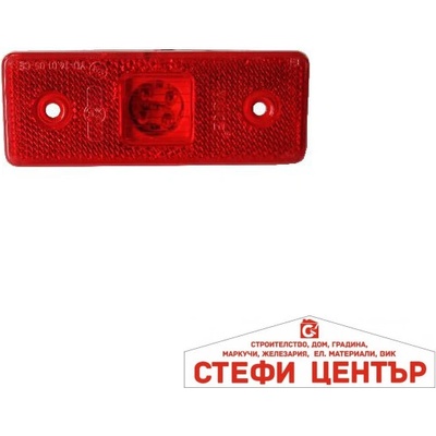 Paolo Габарит правоъгълен 0030 12v червен (76065)