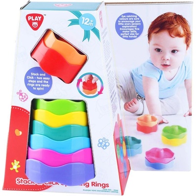 Playgo Цветна Пирамида Stack and Click (1008436F)