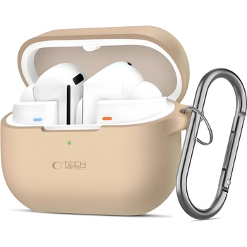 Tech-Protect Силиконов калъф с карабинка за Samsung Galaxy Buds 3 / 3 Pro - Кафяв KP35227 (35227)