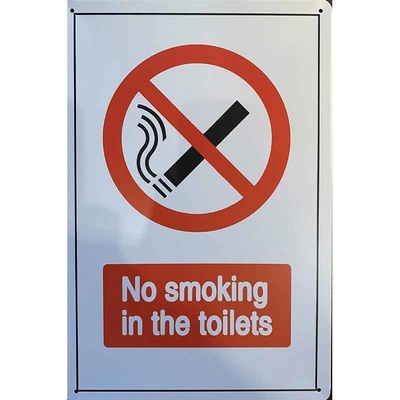 Ceduľa No smoking in the toilets