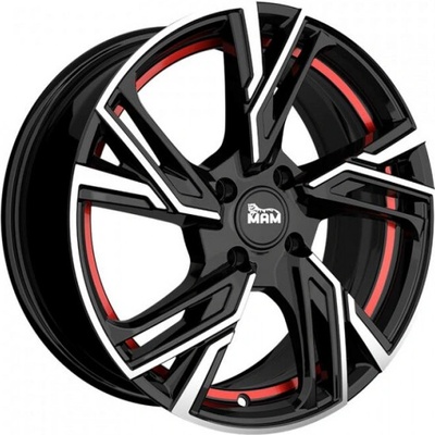 MAM RS5 6,5x16 4x108 ET20 black polished red Inside