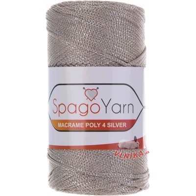 Spago Příze Macrame Poly 4 silver Varianta: 030