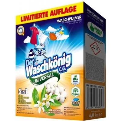 Waschkönig Universal prášek s výtažky extraktu z Pomerančů a bavlny 100 PD 6 kg