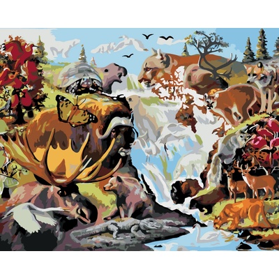 ZUTY Malování podle čísel ZVÍŘATA SCHOVANÉ V OBRAZE D RUSTY RUST Rozměr 80 x 100 cm Rámování bez rámu a bez vypnutí plátna