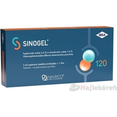 Sinogel viskoelastický intraartikulárny roztok injekčný 3 ml