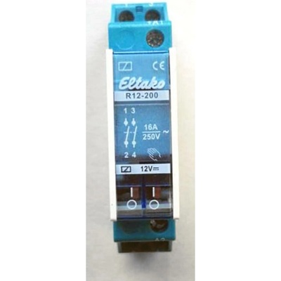 Eltako R12-200-12V DC spínací relé , 12 V, 8 A, 2 spínací kontakty, Piece, 1 ks