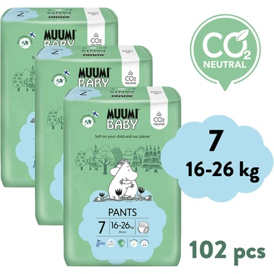 Muumi Extra Large 16-26 kg size 7 eko 102 ks