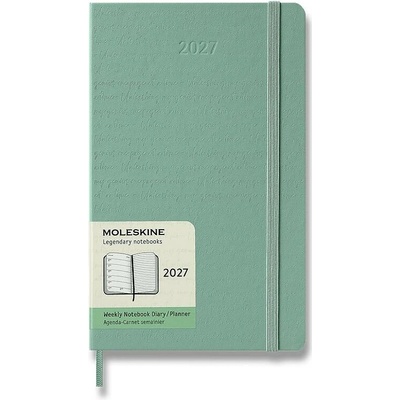 Moleskine Colored Patterned A5 týdenní 2027 zelený