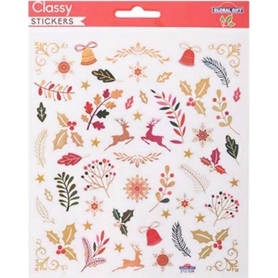 Paper Design Nálepky Classy Vánoční mix II., blistr 15x19cm