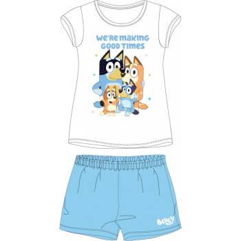Bluey licence Dívčí pyžamo Bluey bílá světle modrá Bílá