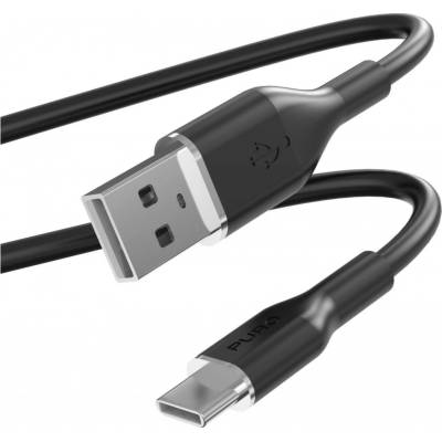 Puro PUUSBCICONBLK Soft USB-C/USB-A 60 W, 1,5m, černý