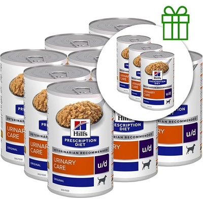Hill's Hill s Prescription Diet u/d Грижа за пикочната система консерви за кучета 370 г, 9+3 БЕЗПЛАТНО