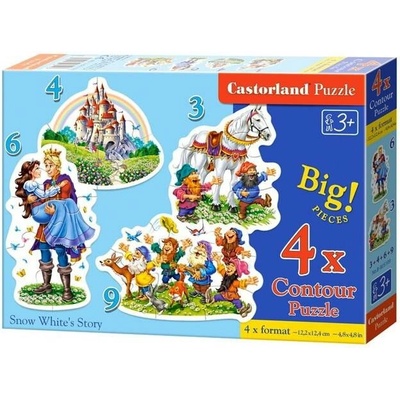 Castorland Baby Sněhurka 4v1 3,4,6,9 dílků