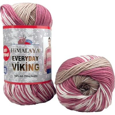 Himalaya příze Everyday Viking 70514 růžová bílá a béžová