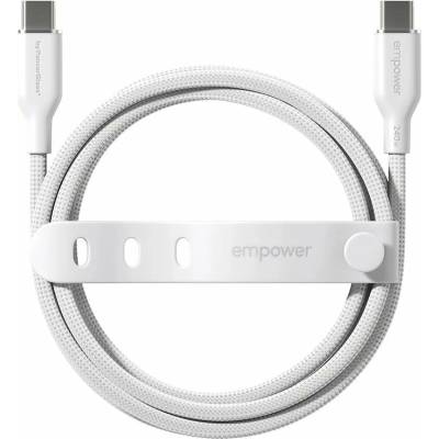 PanzerGlass EM77569 empower 240W opletený nabíjací USB-C na USB-C 1,2m bílý