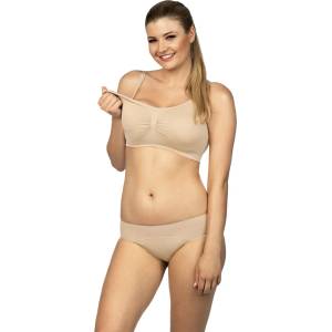 Lupoline Сутиен с меки чашки за кърмачки в бежов цвят 3087 mkeh-52068-beŻ - Бежов, размер s/m