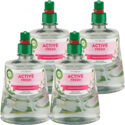 Air Wick 24/7 Active Fresh Jasmine bouquet Náplň do automatického osviežovača vzduchu 4 x 228 ml