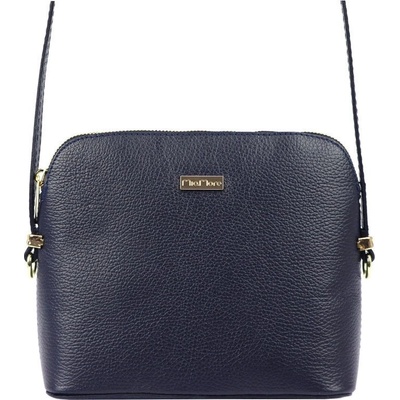 Mia More malá tmavěkožená crossbody kabelka no. 008 modrá