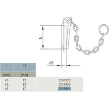 GKN Walterscheid 1305855 / 305855 Kolík jistící pr. 12 mm