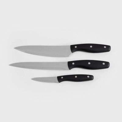 Steelcraft Súprava nožov čierna 744020 3 ks