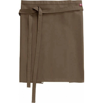 CG Workwear Gastro zástěra Roma odolná proti pomačkání 50 x 78 cm: hnědá střední 50 x 78 cm CGW123