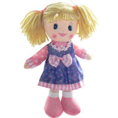 HM Studio Bábika handrová 30 cm modrá