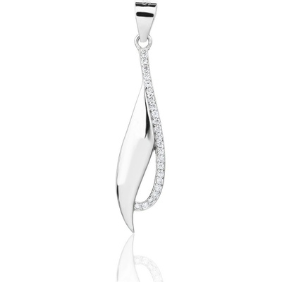 Jan Kos jewellery Stříbrný přívěsek s bílým zirkonem MHT 738