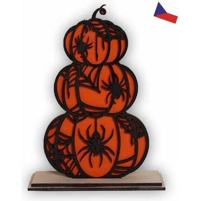 JH WoodArt Halloweenová dekorace pavouk 18 cm