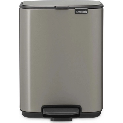 Brabantia Кош за боклук Brabantia Bo Pedal 1010126, 4 л, Леко затваряне, Противоплъзгаща основа, Сив (1010126)