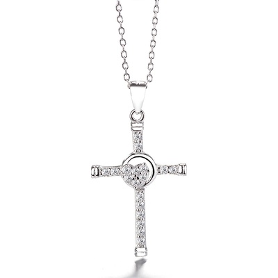 DELIS Медальон от сребро 925, jw1298, кръстовиден модел, родиево покритие (jw1298)