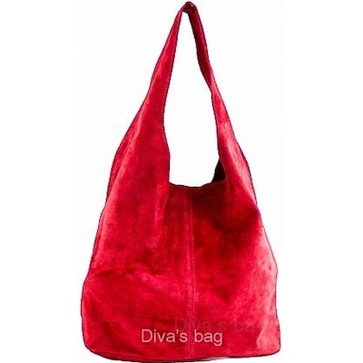 Kabelka Sylva shopper kožená červená