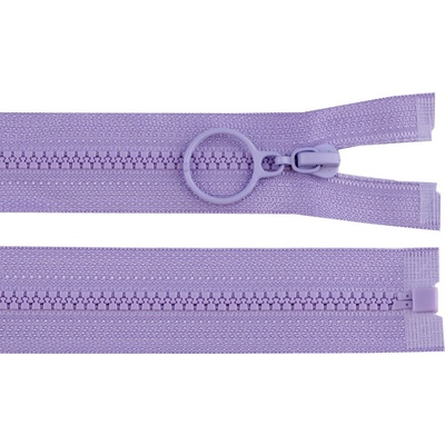 Prima-obchod Kostěný zip No 3 délka 40 cm s kroužkem, barva 169 fialková