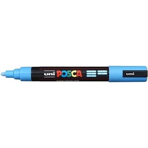 uni Декоративен маркер, 1, 8-2, 5 мм, UNI "Posca PC-5M", светлосин 286575000 (286575000)
