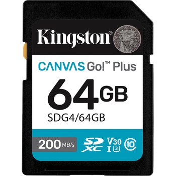 Kingston SDXC Canvas Go Plus 64GB C10/UHS-I/U3/V30 SDG4/64GB