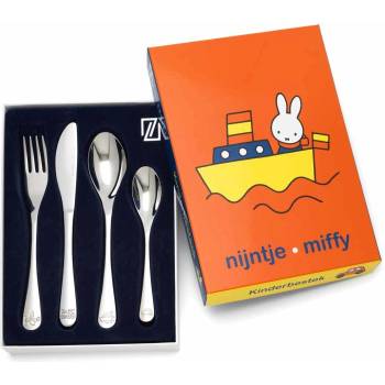 Zilverstad Комплект детски прибори за хранене Zilverstad - Miffy, 4 части (ZV 4255070)