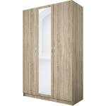 Bogdan Furniture I Трикрилен гардероб Mod 1003 с огледало, Сонома тъмна