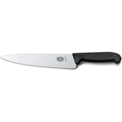 Victorinox 5.2033.19 Fibrox tranžírovací nôž, 19 cm zúbkovaná široká čepeľ, čierny