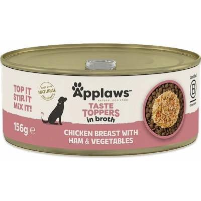 Applaws Dog taste toppers Chicken with Ham and vegetables in Broth 156 g