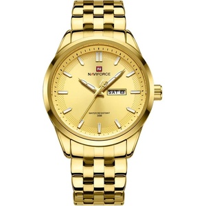Curren Мъжки часовник Naviforce Twingle, Неръждаема стомана, Златист (NAVIFORCE-9203-GOLD-GOLD) Часовници
