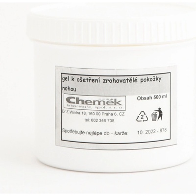 Chemek Top Gold gel k ošetření zrohovatělé pokožky nohou 500 ml