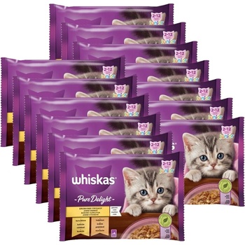 Whiskas пакетче Casserole Junior пилешки избор в желе 13 x (4 x 85г)