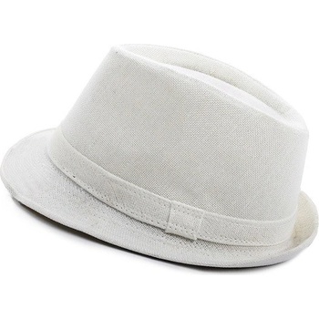Pánsky klobúk Al Capone retro biely