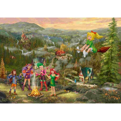 Schmidt Spiele - Puzzle Kinkade: Bibi Blocksberg: Young witches meeting - 1 000 piese