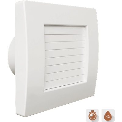 Aerauliqa Qa/ Ø150ht - Битов вентилатор с автоматични жалузи, таймер и датчик за влага (1795)