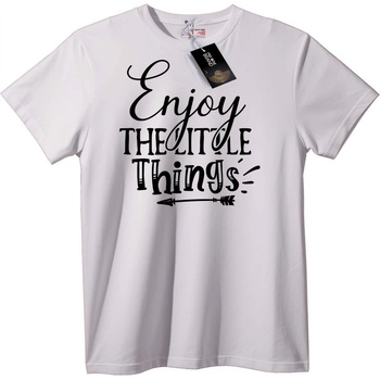 NOONEBRAND Тениска Наслаждавай се на Малките Неща - 2XL, Black